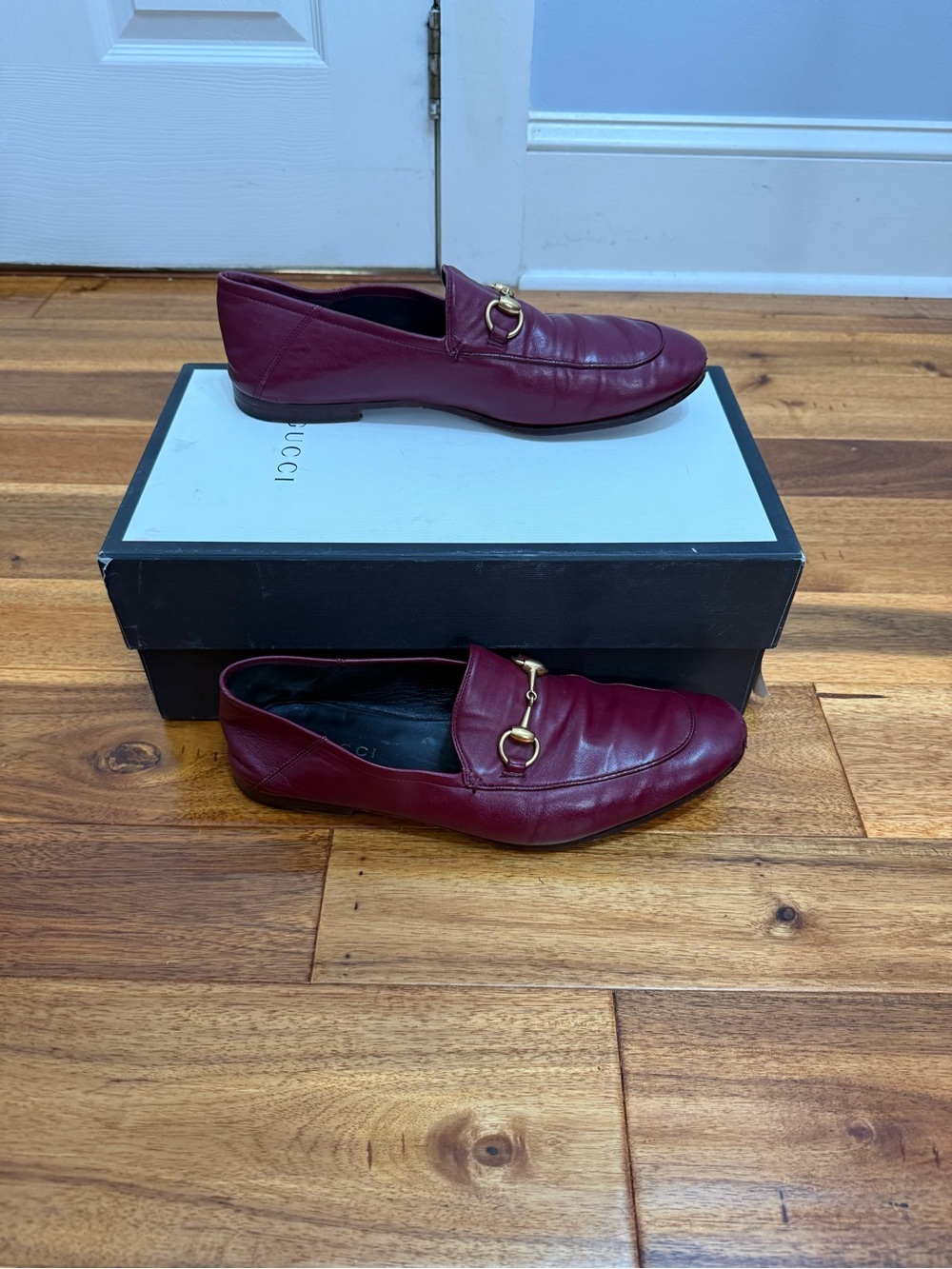Gucci Horsebit Loafers Men's Strong Red Leather Sz 9.5 - Picture 7 of 9
